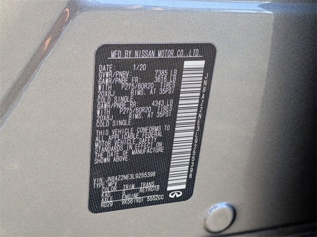 Used 2020 INFINITI QX80 Luxe w/ Proassist Package image 32