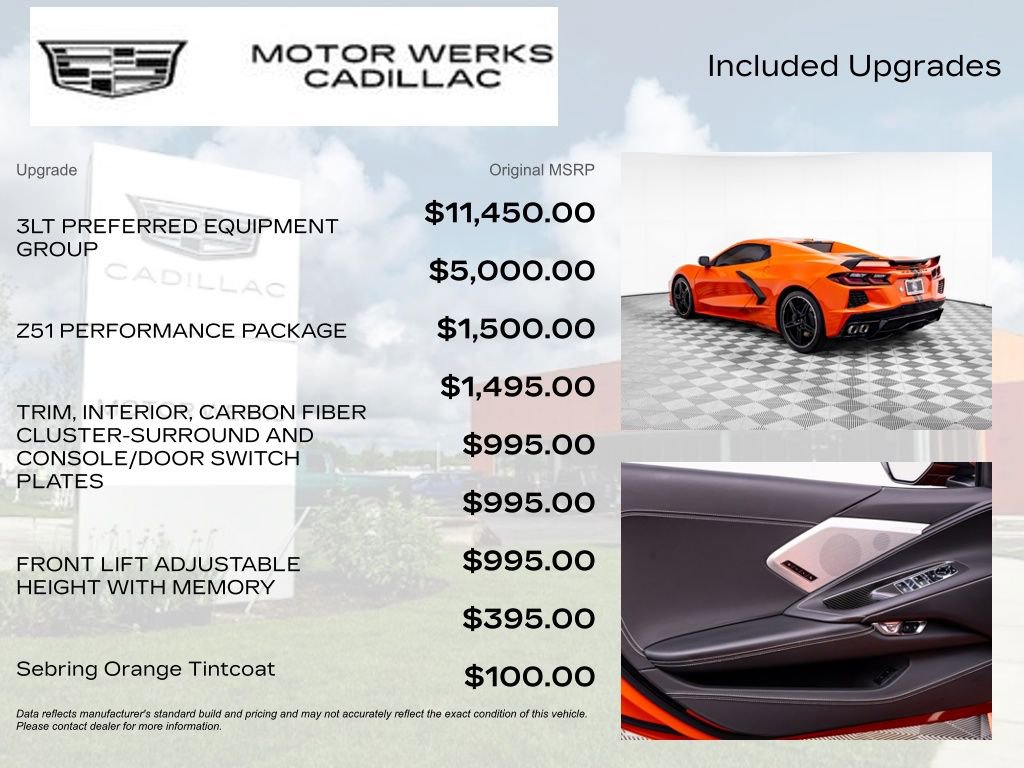 Used 2020 Chevrolet Corvette Stingray Premium Conv w/ 3LT Preferred Equipment Group RWD image 9