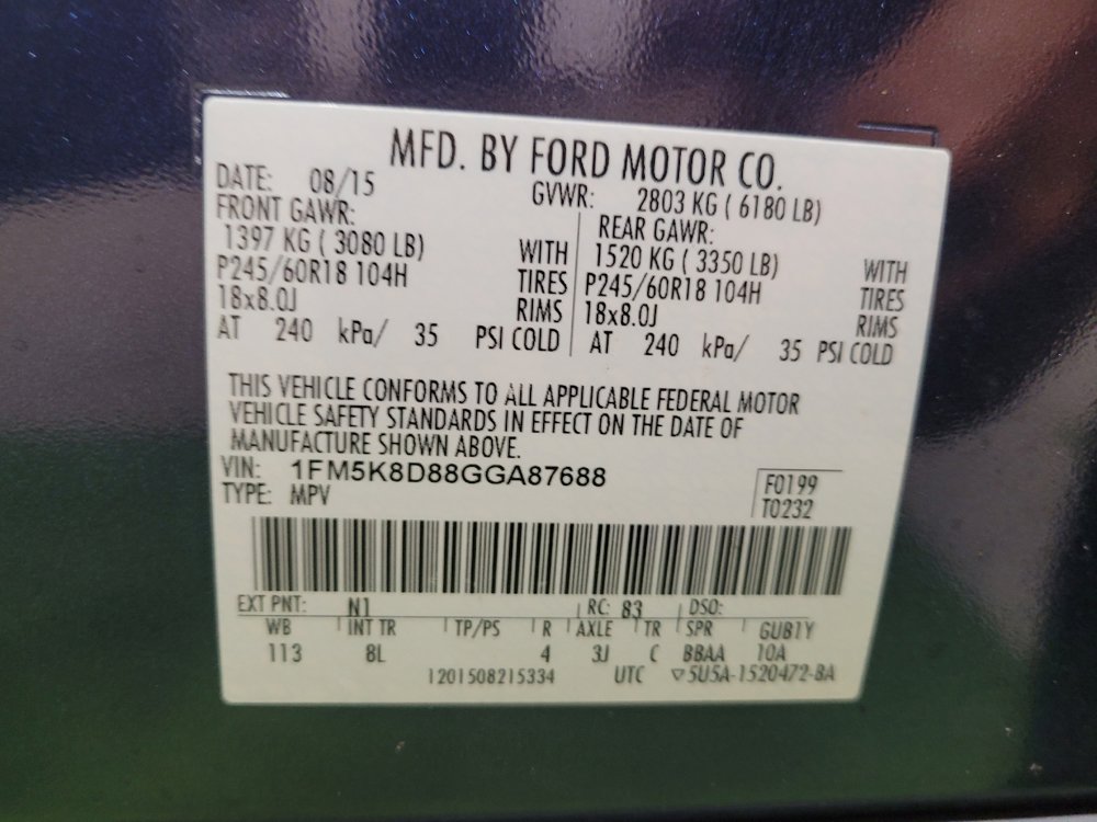 Used 2016 Ford Explorer XLT w/ Equipment Group 201A AWD/4WD image 33