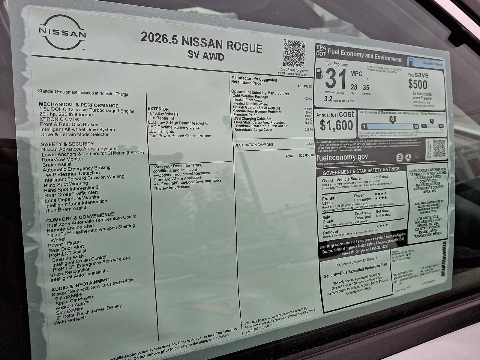 New 2026 Nissan Rogue SV w/ Cold Weather Package AWD/4WD image 6