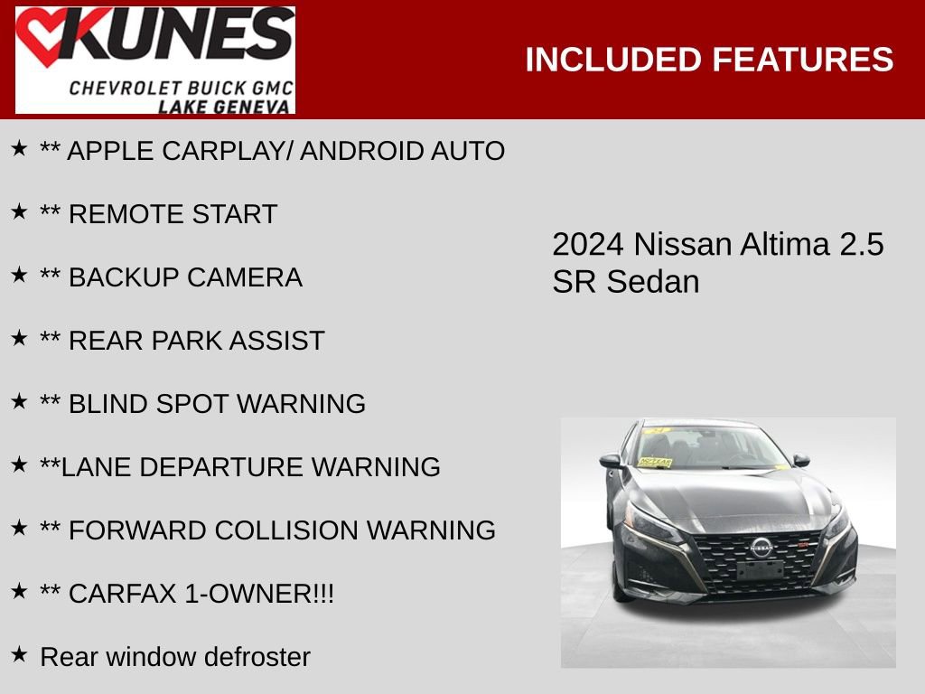 Used 2024 Nissan Altima 2.5 SR FWD image 2