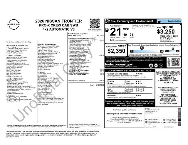 New 2026 Nissan Frontier Pro-X w/ Pro Premium Package image 24
