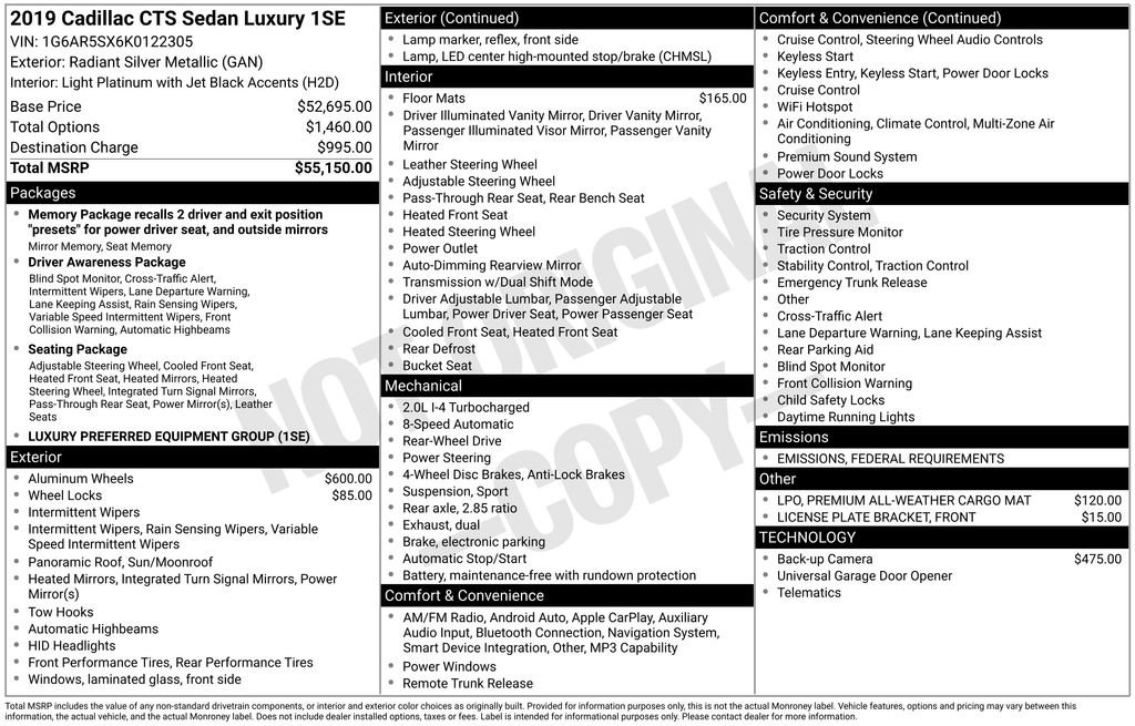 Used 2019 Cadillac CTS Luxury image 3