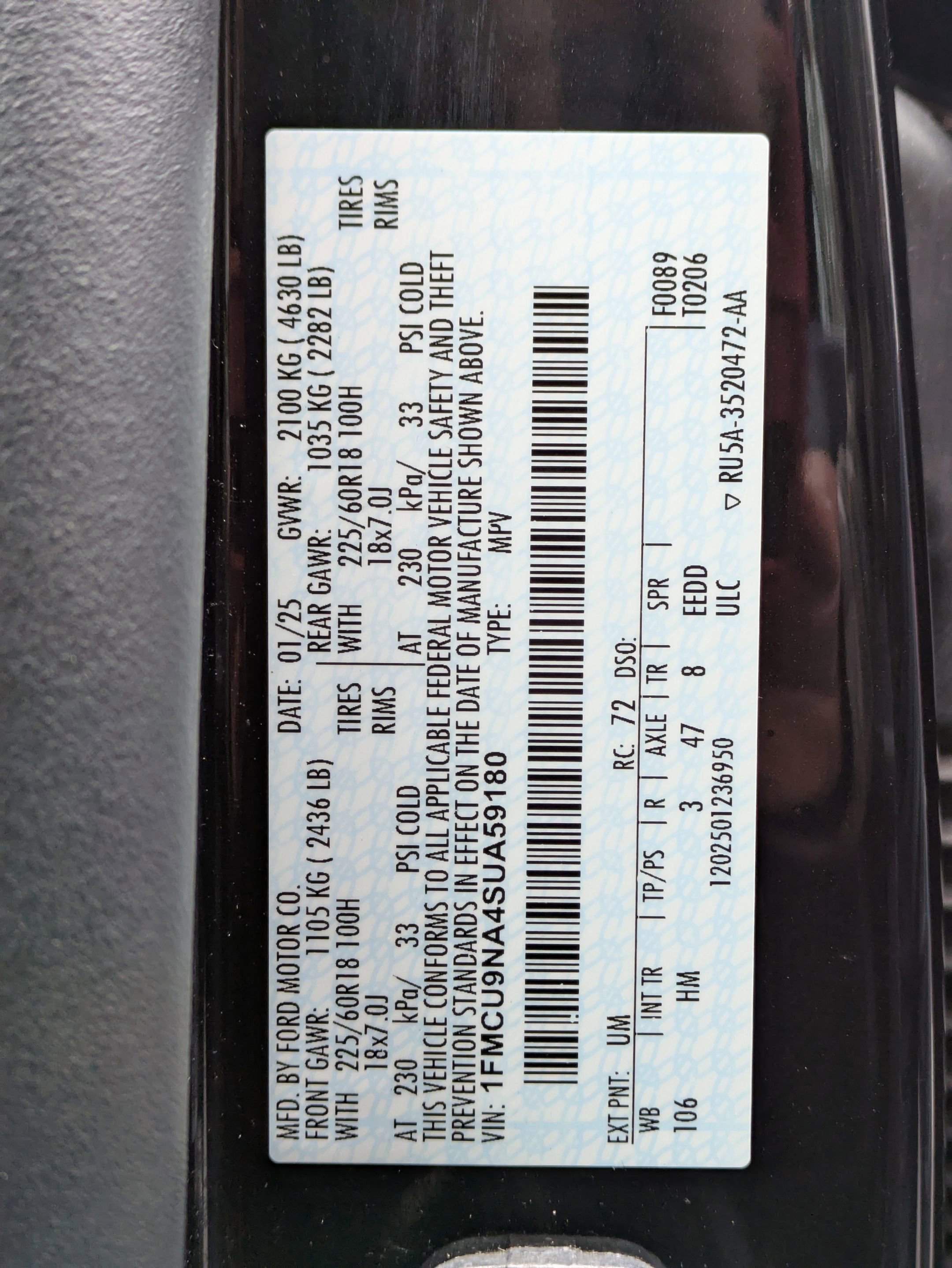 Certified 2025 Ford Escape ST-Line Select AWD/4WD image 24