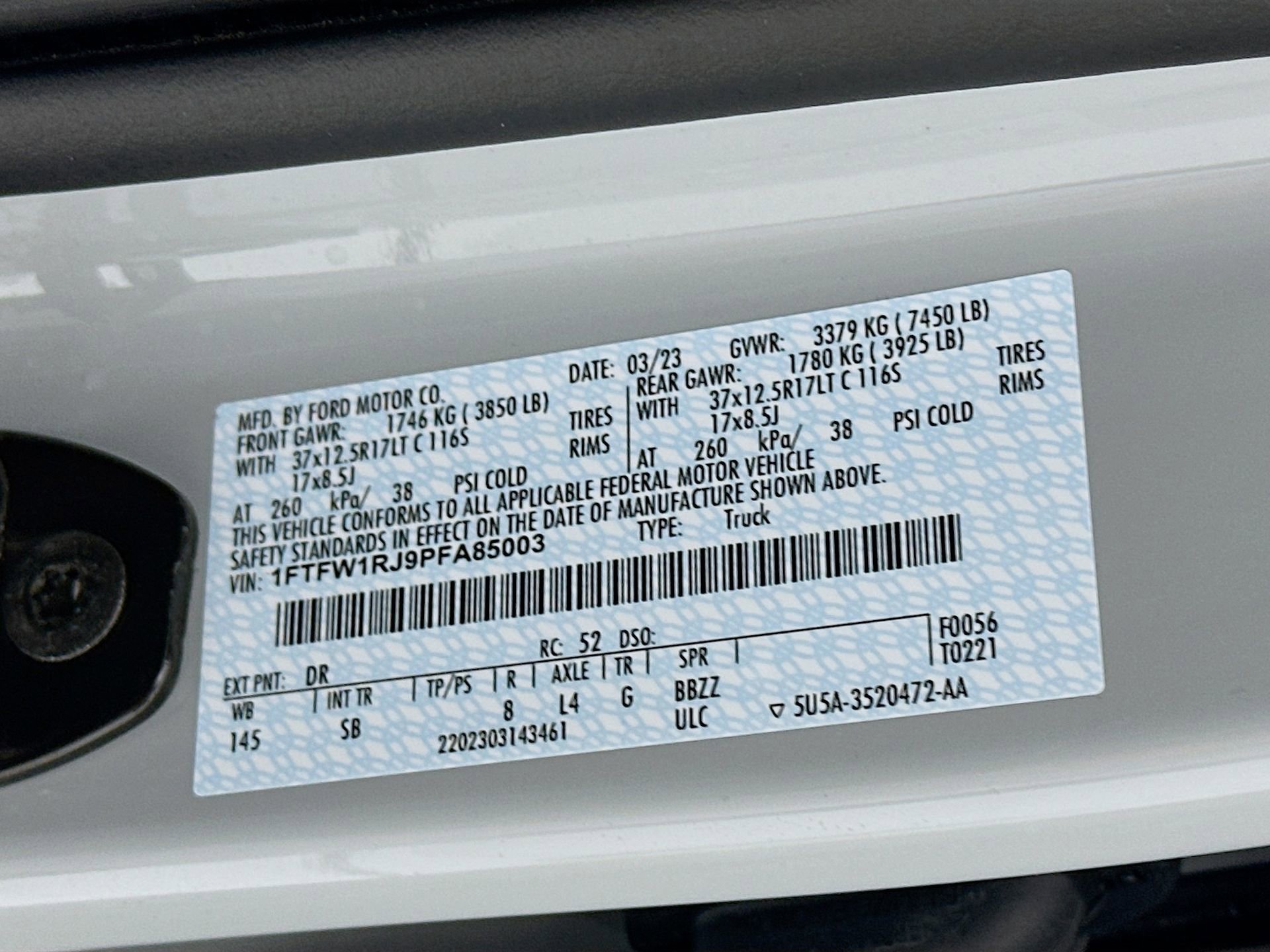 Used 2023 Ford F150 Raptor w/ Equipment Group 802A Raptor R image 34