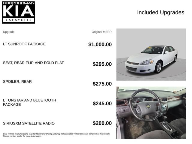Used 2012 Chevrolet Impala LT w/ LT Sunroof Package FWD image 4