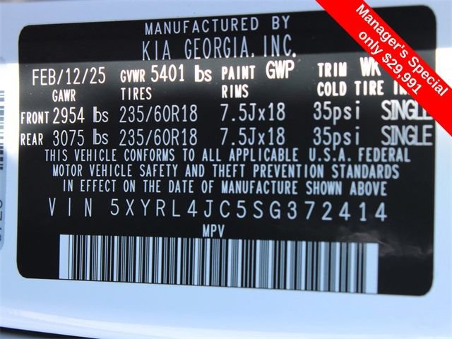 Used 2025 Kia Sorento S w/ Panoramic Sunroof Package FWD image 21