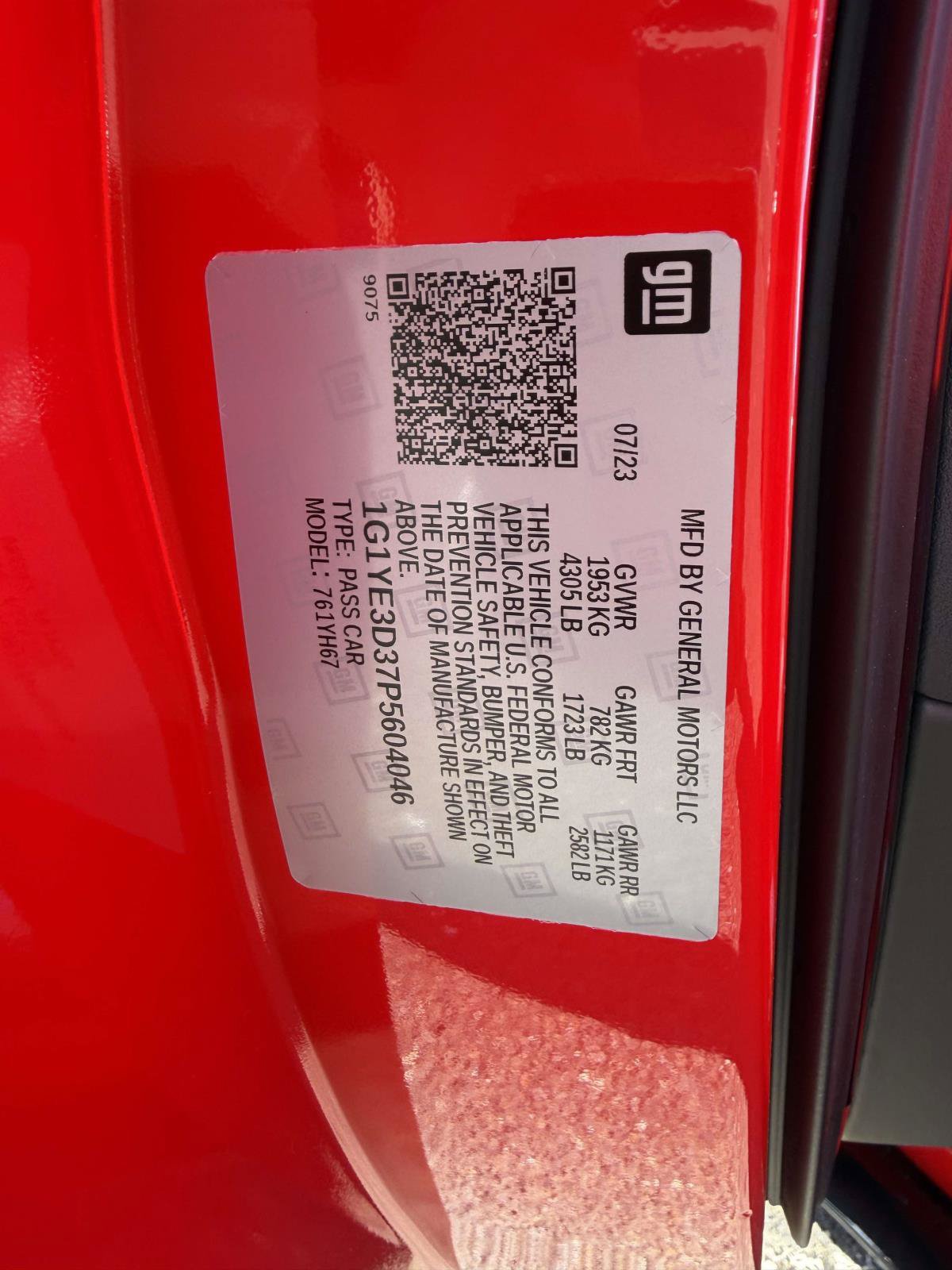 Certified 2023 Chevrolet Corvette Z06 RWD image 19