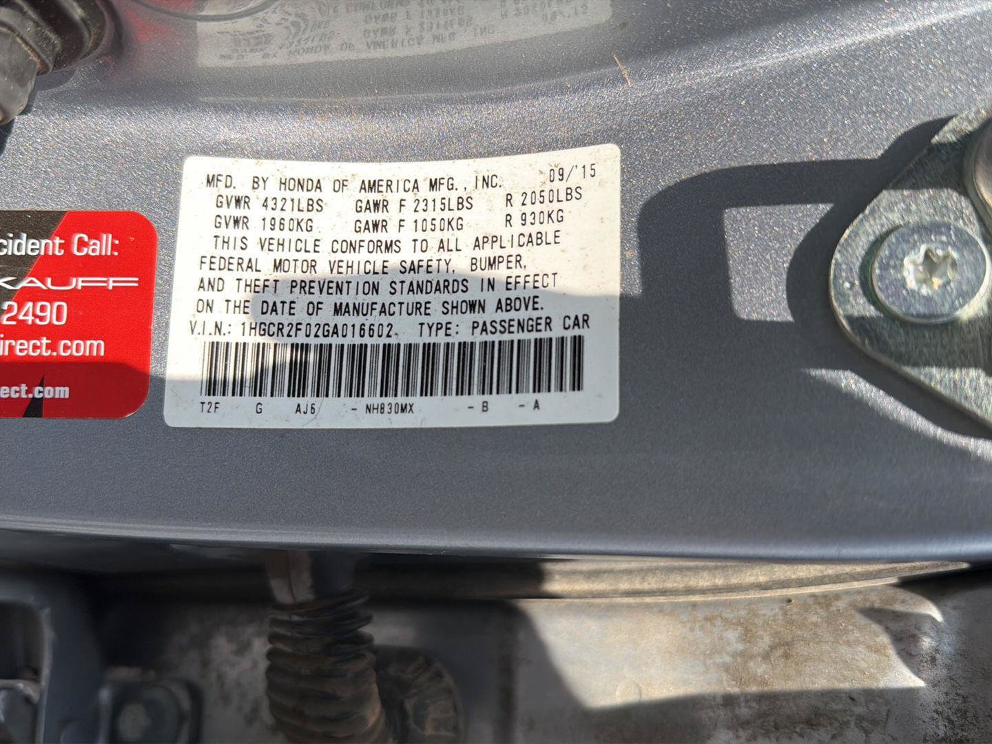 Used 2016 Honda Accord EX image 37