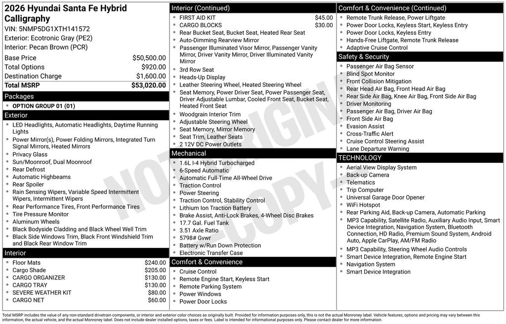 New 2026 Hyundai Santa Fe Calligraphy AWD/4WD image 28