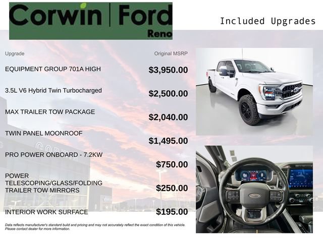 Certified 2023 Ford F150 Platinum w/ Equipment Group 701A High image 3