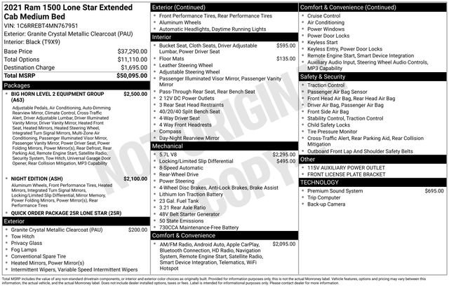 Used 2021 RAM 1500 Lone Star RWD image 31