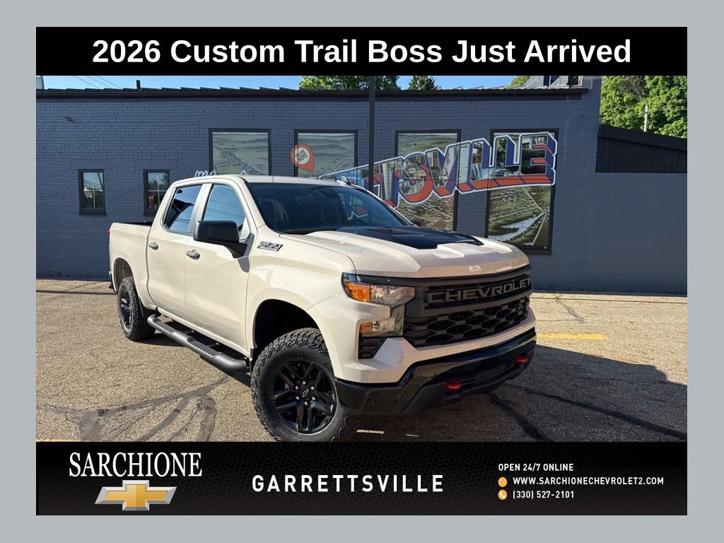 New 2026 Chevrolet Silverado 1500 Custom Trail Boss w/ LPO, Dark Essentials Package AWD/4WD image 1