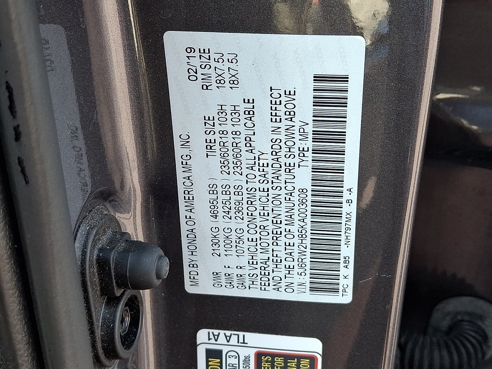 Certified 2019 Honda CR-V EX-L image 18