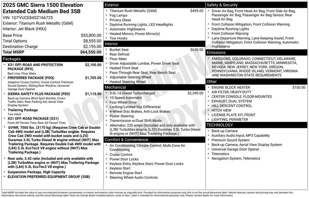 New 2025 GMC Sierra 1500 Elevation image 10