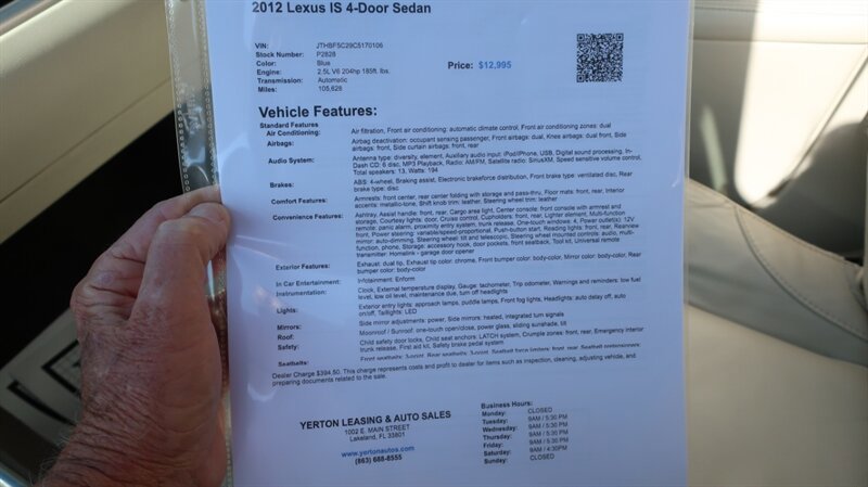 Used 2012 Lexus IS 250 RWD image 25