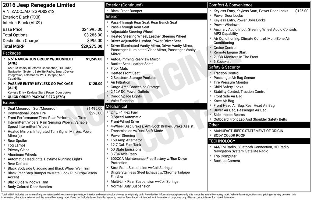 Used 2016 Jeep Renegade Limited FWD image 39