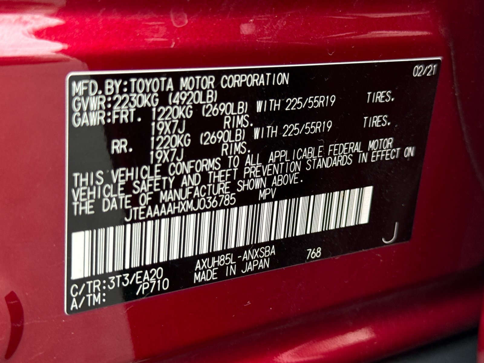 Used 2021 Toyota Venza Limited w/ Advanced Technology Package AWD/4WD image 34