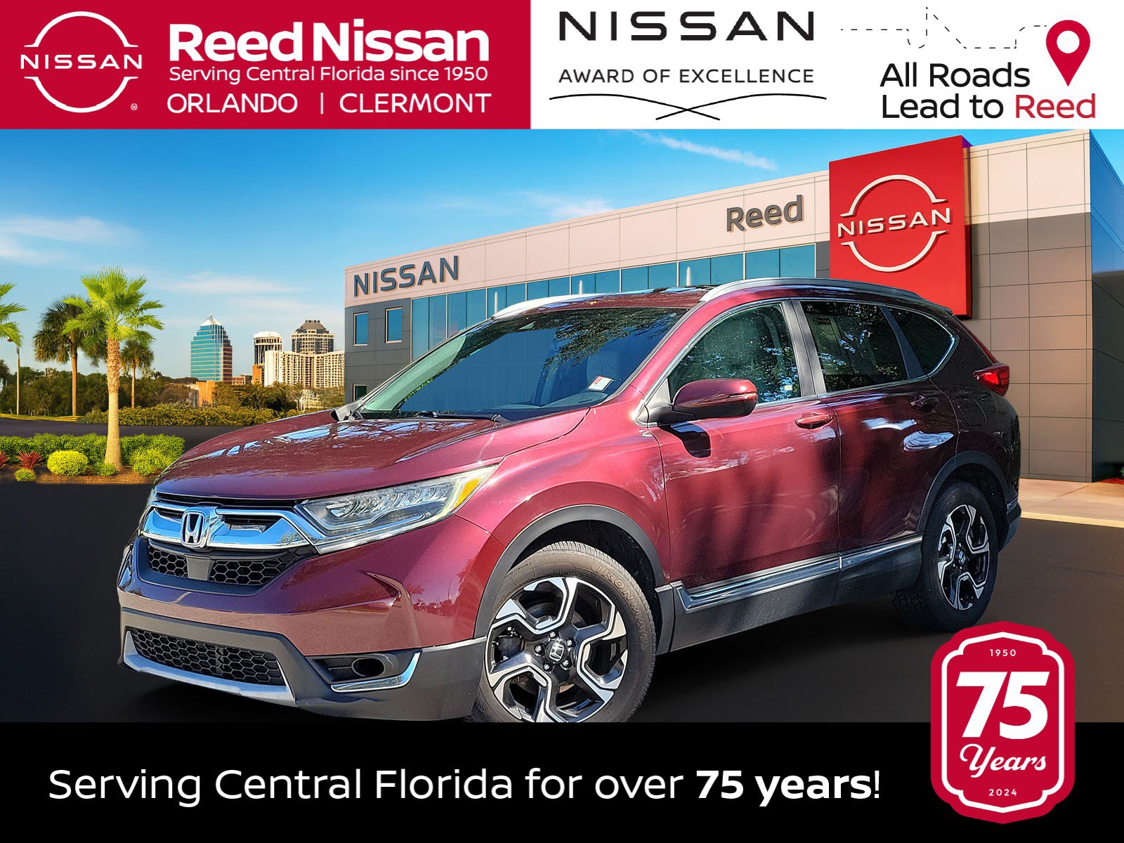 Used 2017 Honda CR-V Touring image 1