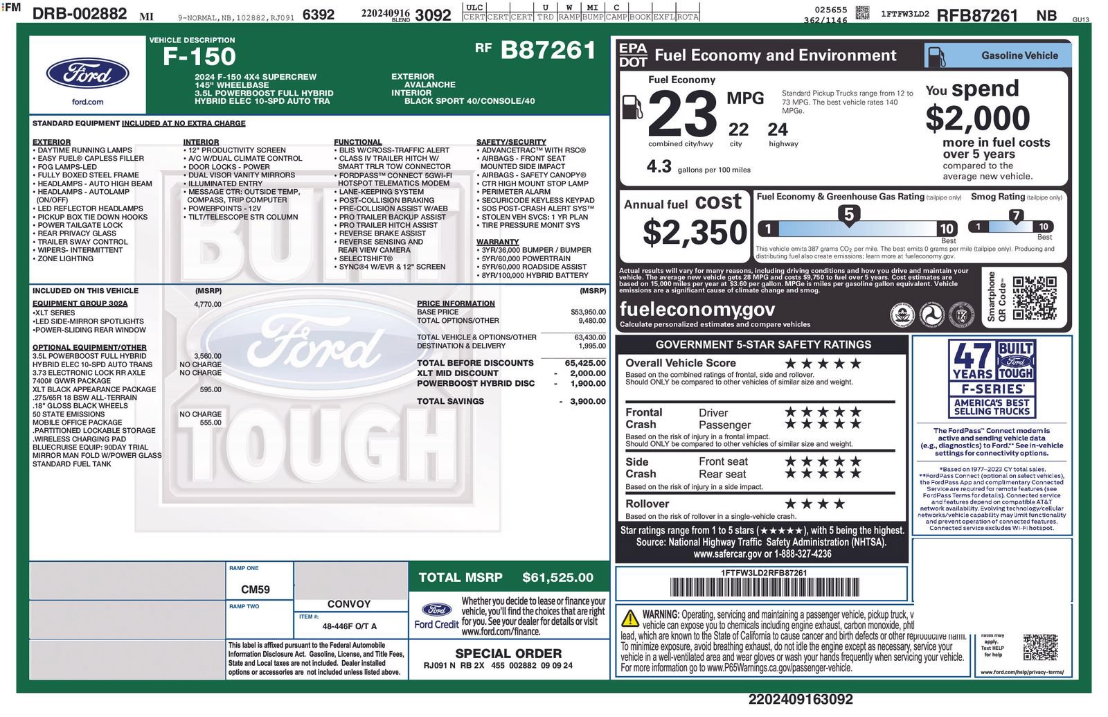 Certified 2024 Ford F150 XLT w/ Equipment Group 302A MID AWD/4WD image 13