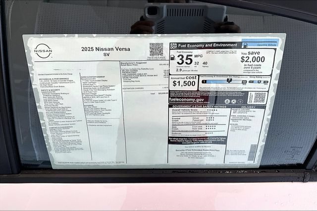 New 2025 Nissan Versa SV w/ Trunk Package FWD image 38