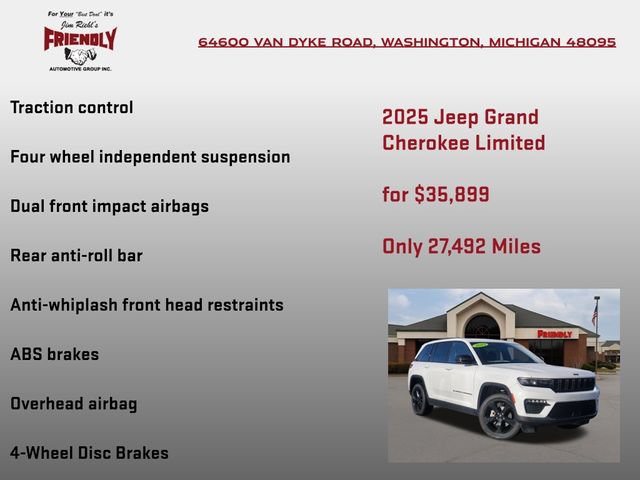 Used 2025 Jeep Grand Cherokee Limited w/ Black Appearance Package AWD/4WD image 20