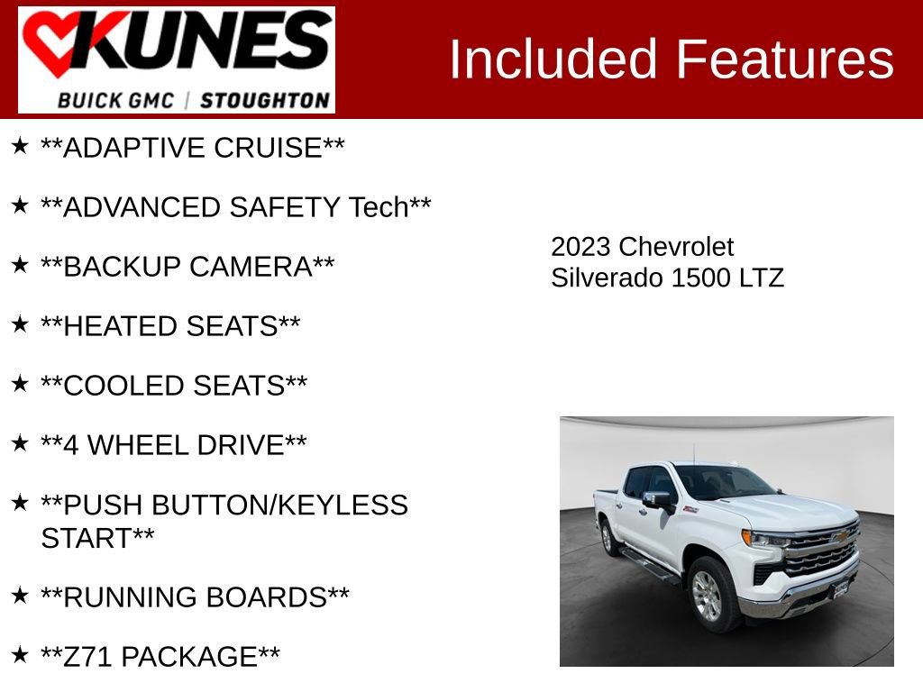 Used 2023 Chevrolet Silverado 1500 LTZ w/ Technology Package AWD/4WD image 2