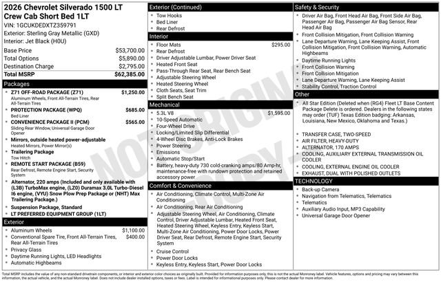 New 2026 Chevrolet Silverado 1500 LT w/ Z71 Off-Road Package AWD/4WD image 4