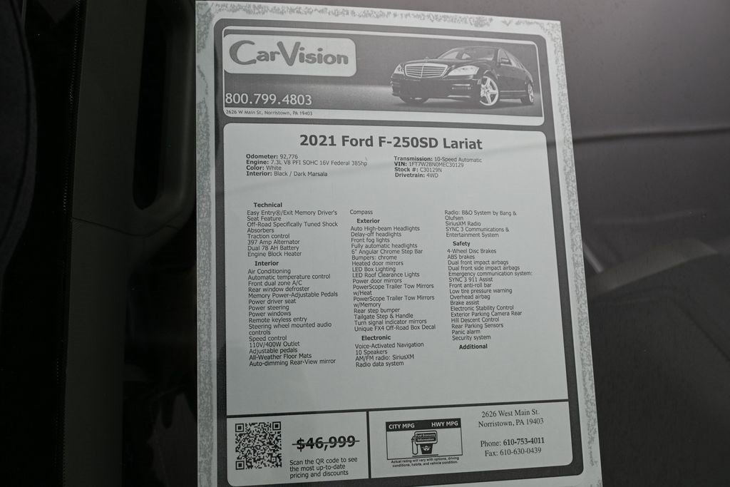 Used 2021 Ford F250 Lariat w/ Lariat Value Package image 35