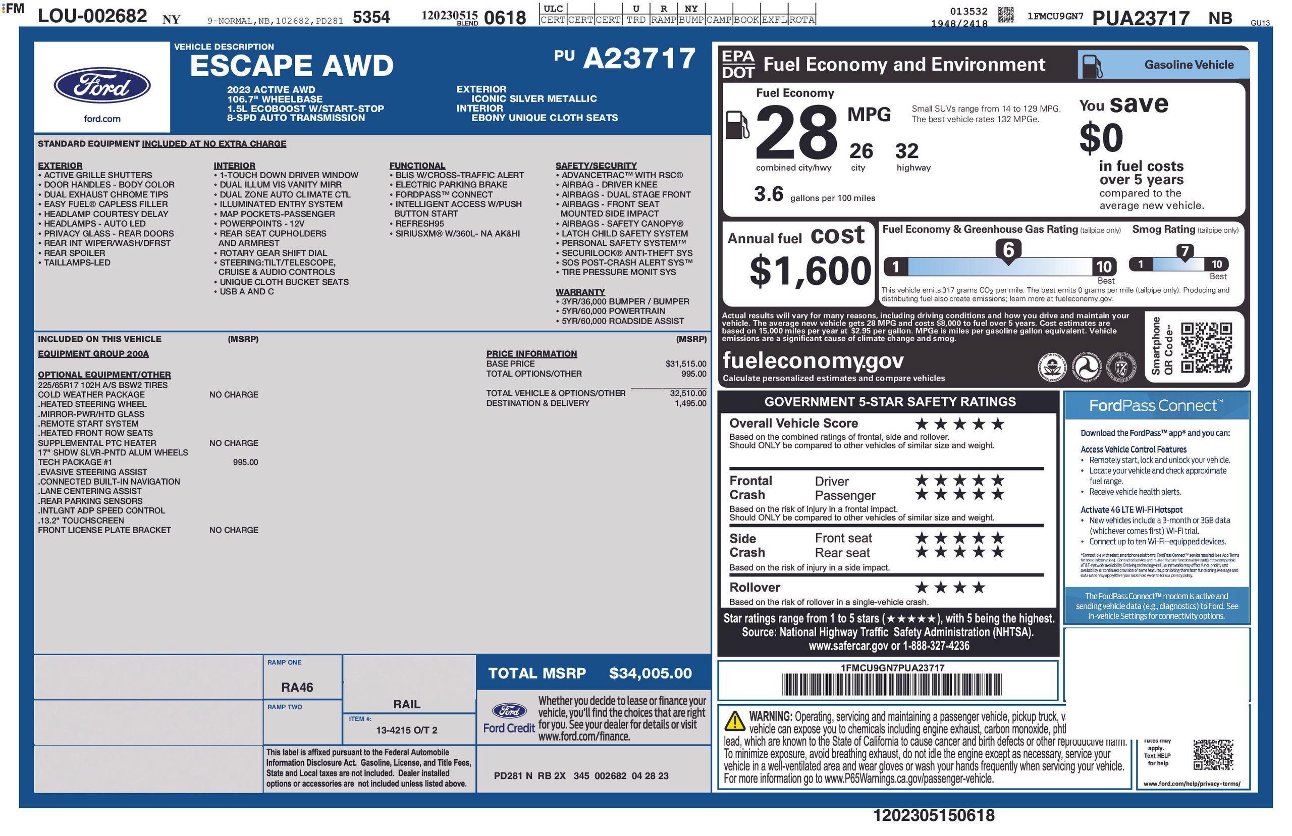 Used 2023 Ford Escape Active w/ Tech Pack #1 AWD/4WD image 3
