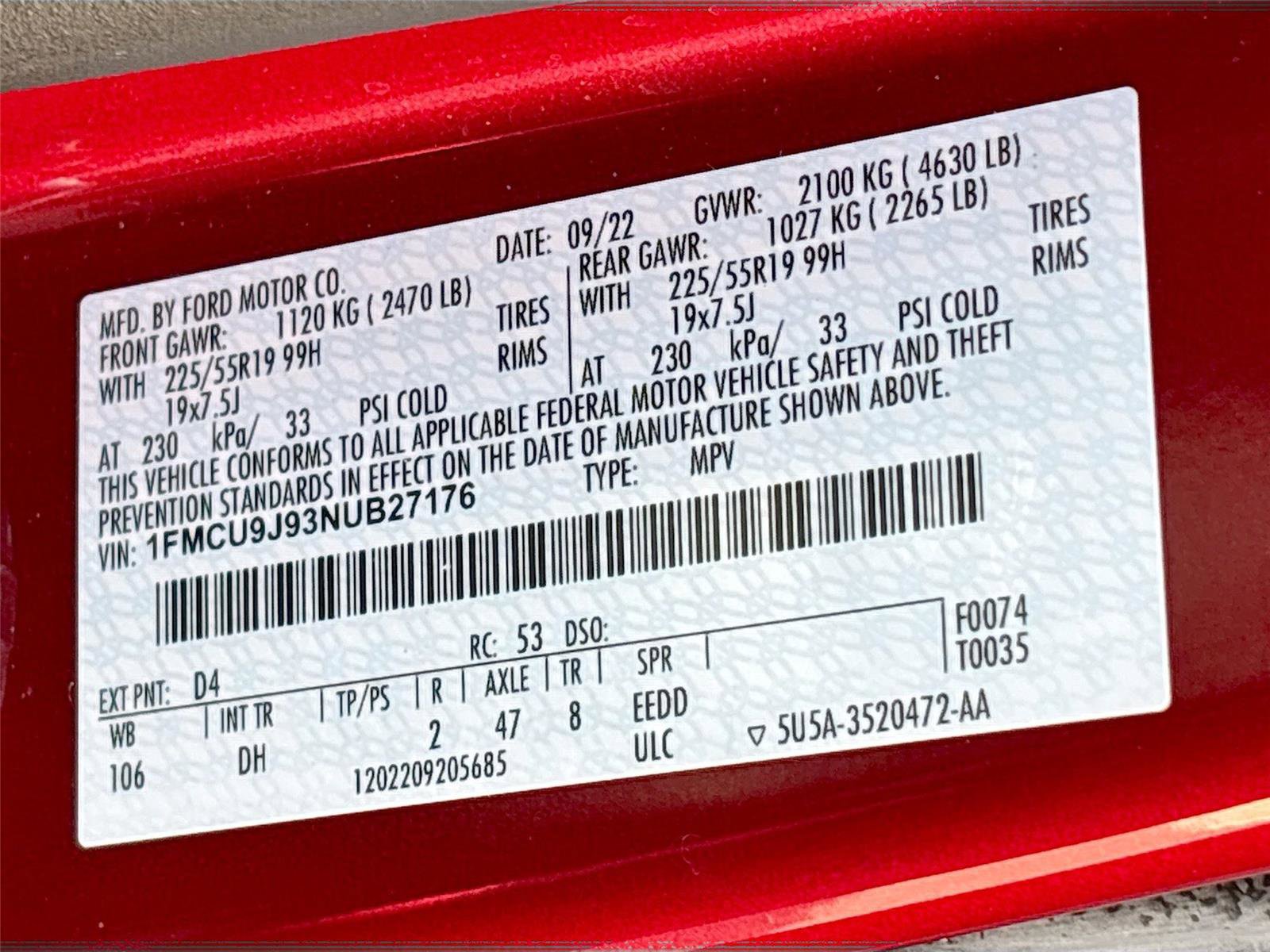 Used 2022 Ford Escape Titanium w/ Titanium Elite Package image 36