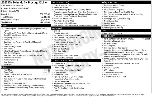 Certified 2025 Kia Telluride SX Prestige X-Line AWD/4WD image 34
