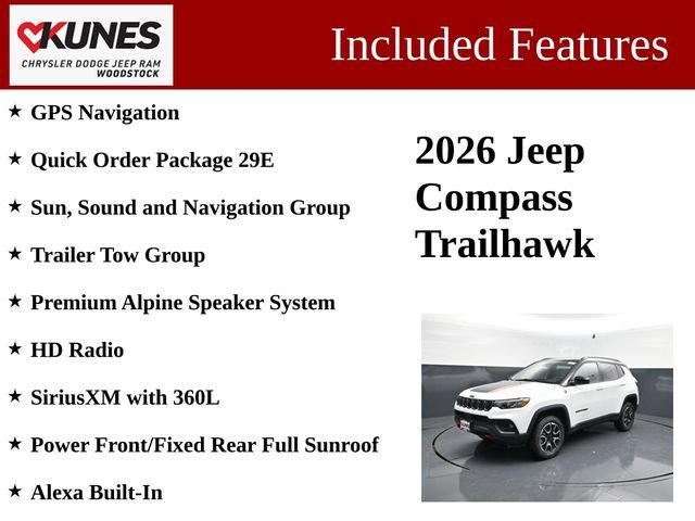 New 2026 Jeep Compass Trailhawk w/ Sun, Sound & Navigation Group AWD/4WD image 3