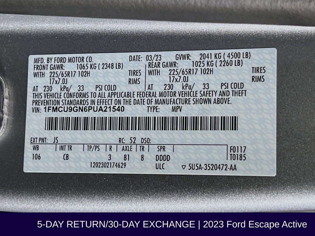 Used 2023 Ford Escape Active image 35