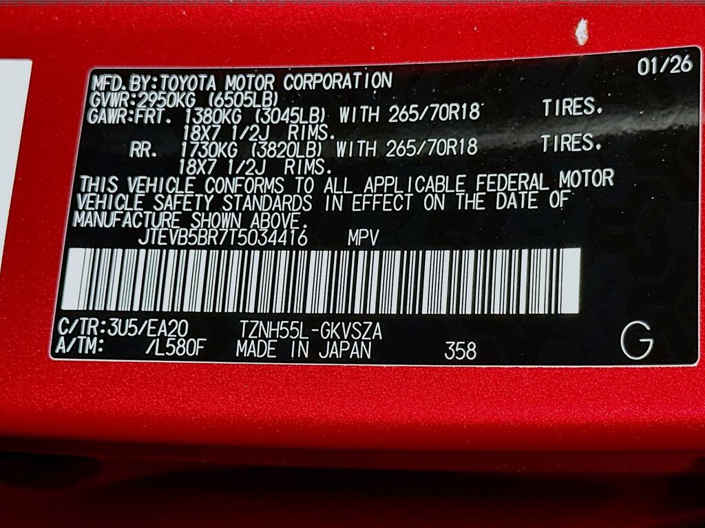 New 2026 Toyota 4Runner TRD Off-Road Premium AWD/4WD image 16