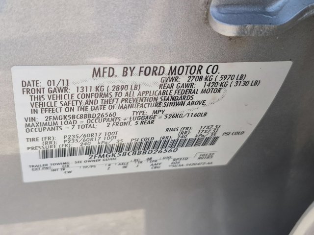 Used 2011 Ford Flex SE w/ Trailer Tow Pkg Class III FWD image 31