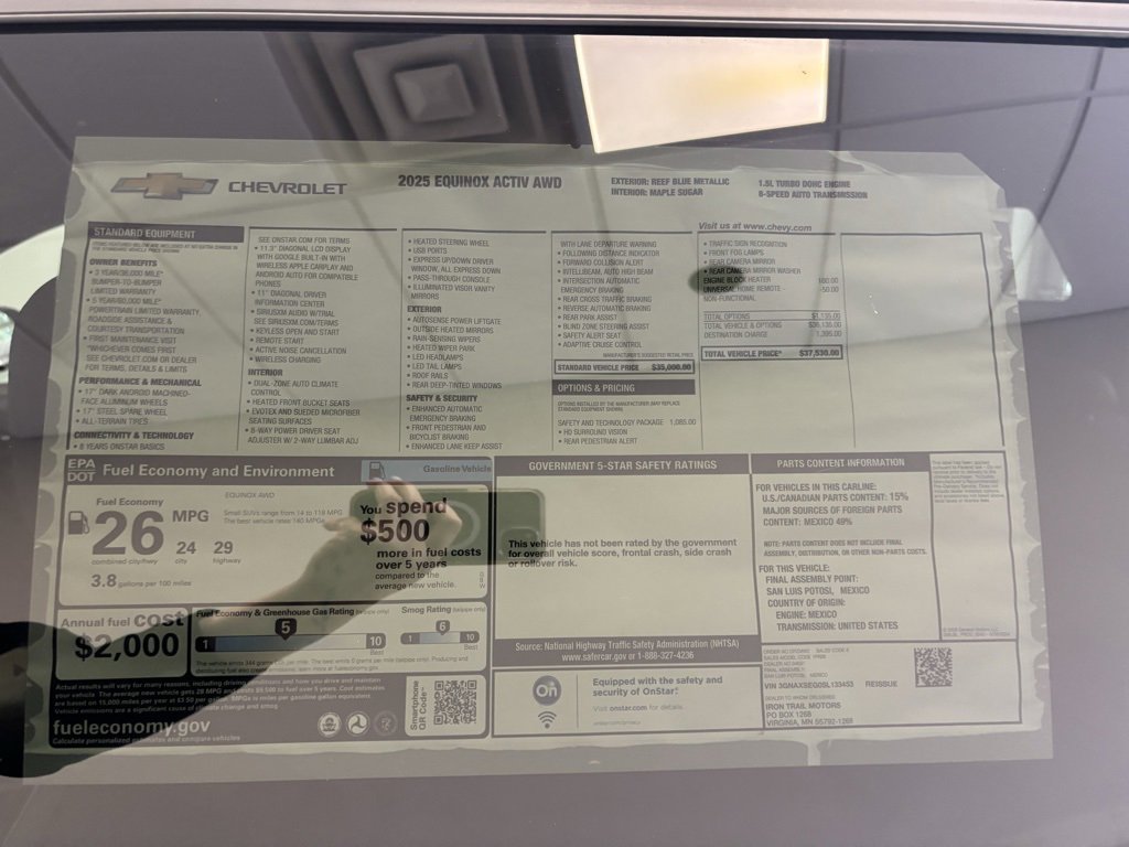 Certified 2025 Chevrolet Equinox ACTIV w/ Safety and Technology Package image 28