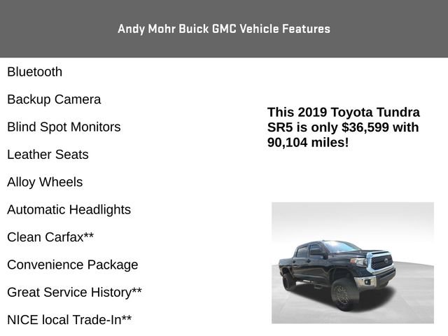 Used 2019 Toyota Tundra SR5 w/ Convenience Package AWD/4WD image 4