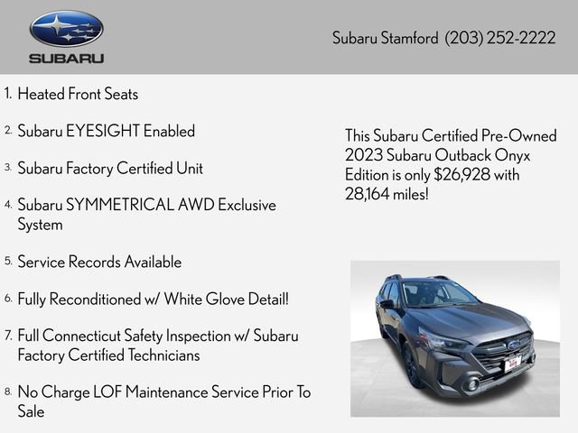 Certified 2023 Subaru Outback Onyx Edition image 2