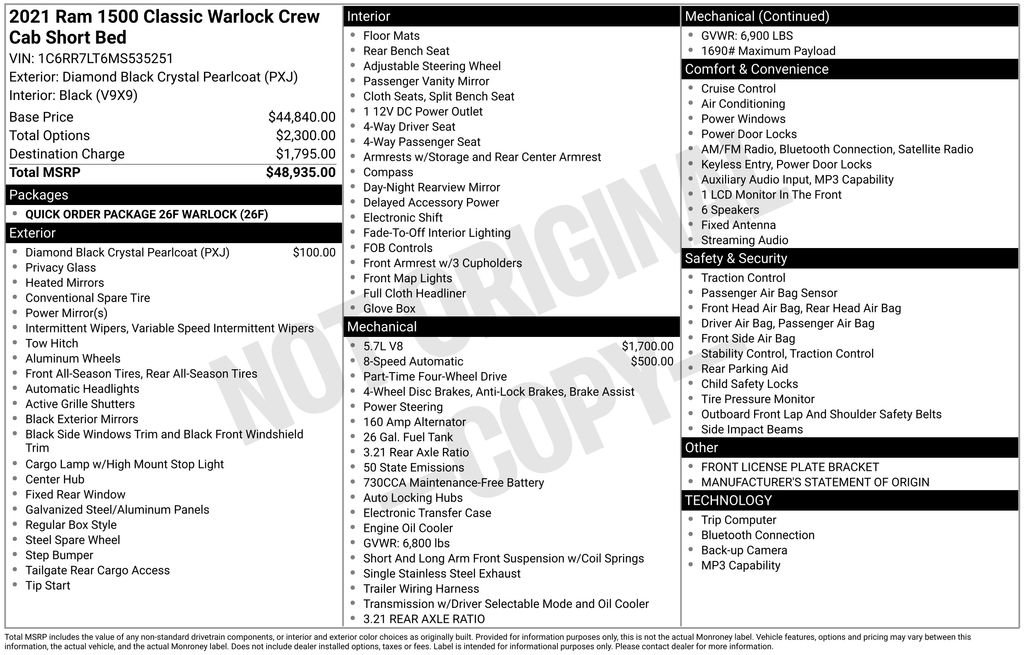 Used 2021 RAM 1500 Classic Warlock AWD/4WD image 11