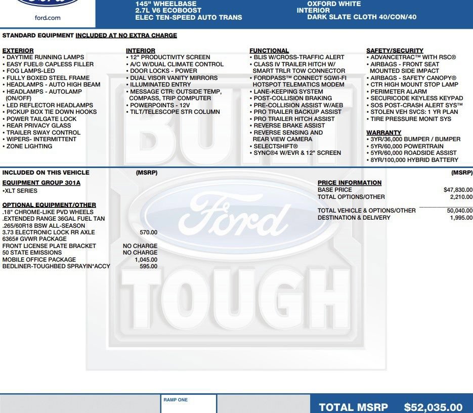 Used 2024 Ford F150 XLT w/ Mobile Office Package RWD image 2
