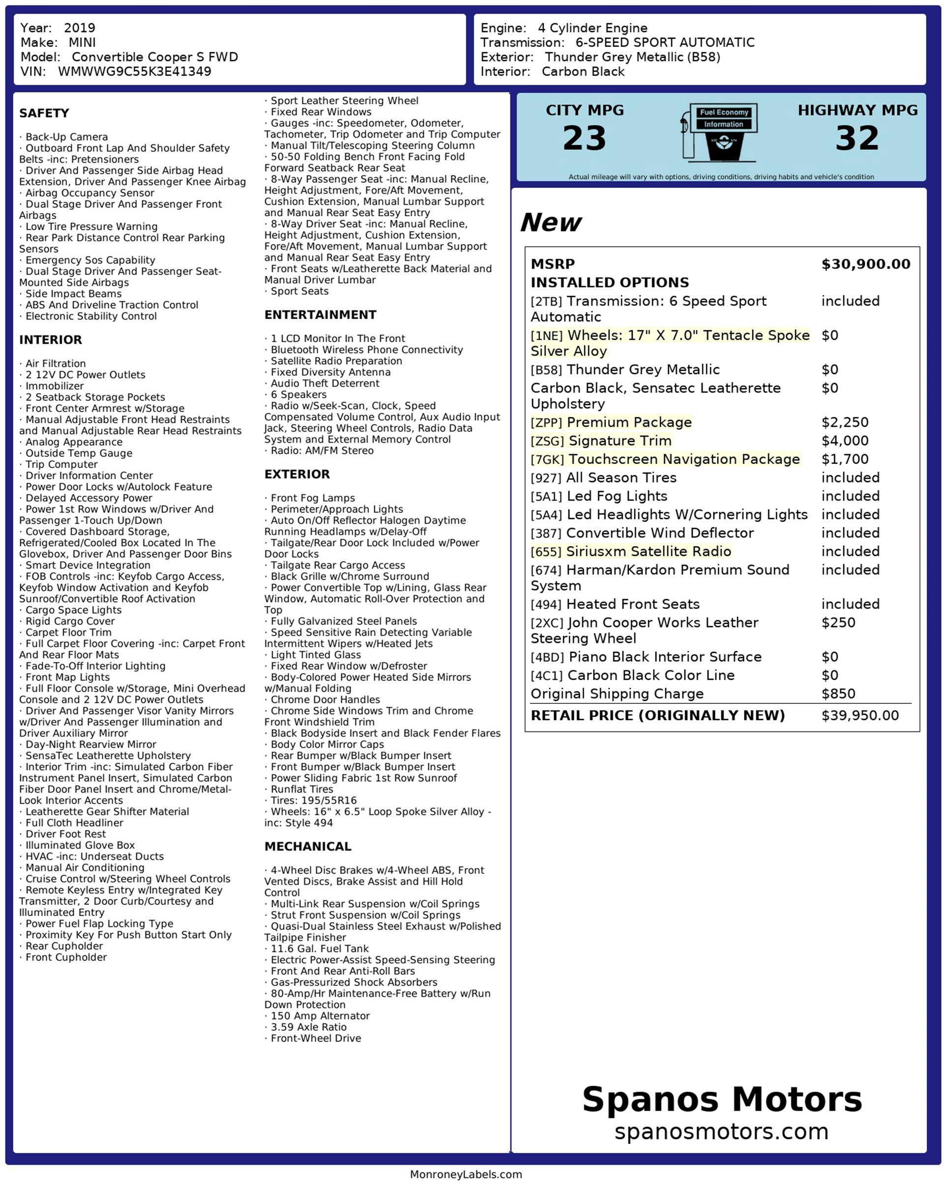 Used 2019 MINI Cooper S w/ Premium Package image 3