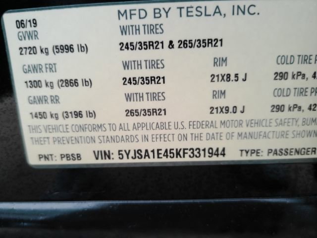 Used 2019 Tesla Model S Performance image 51