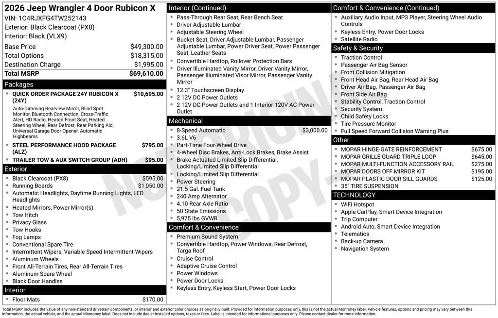 New 2026 Jeep Wrangler Unlimited Rubicon image 29