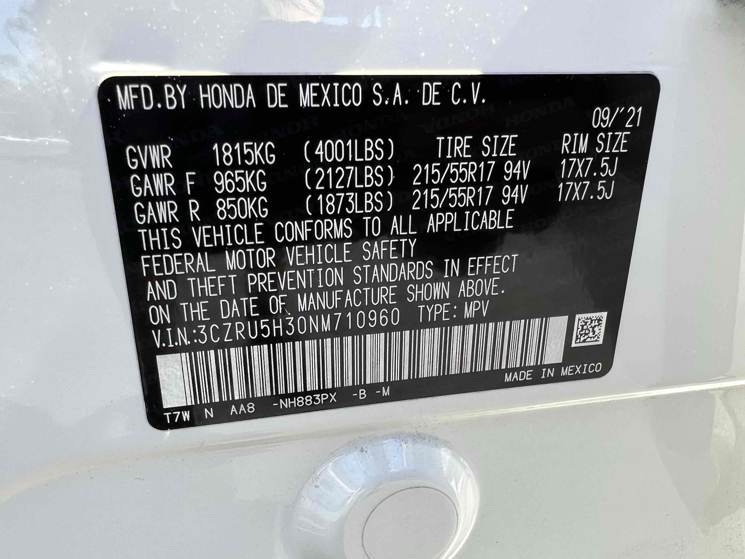 Used 2022 Honda HR-V LX image 10