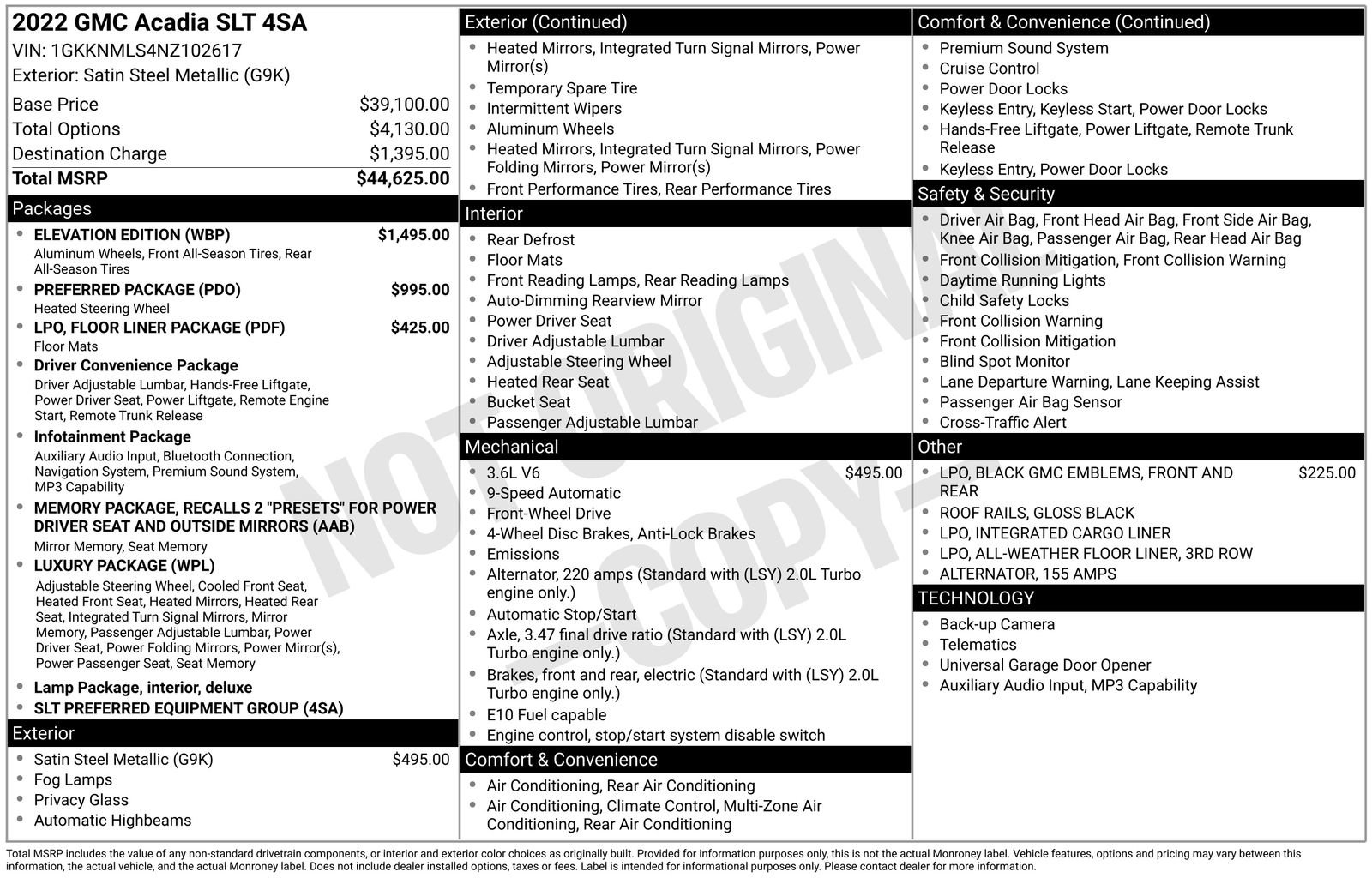 Used 2022 GMC Acadia SLT w/ Elevation Edition FWD image 6