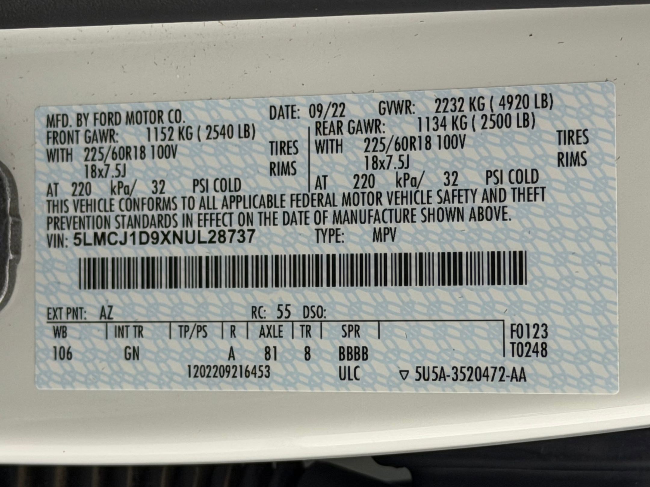 Used 2022 Lincoln Corsair AWD w/ Equipment Group 101A image 30