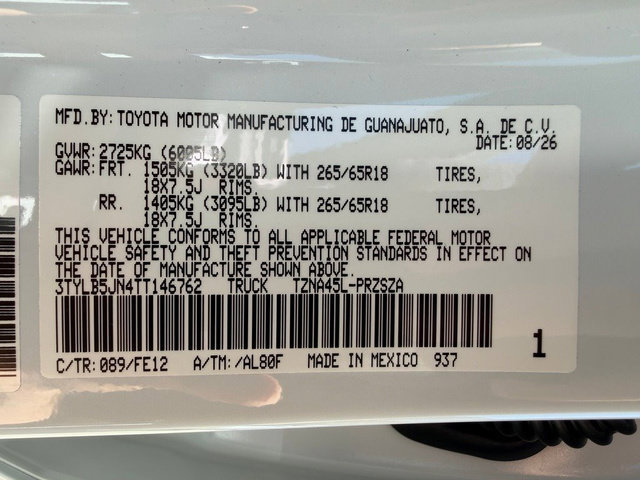 New 2026 Toyota Tacoma TRD Sport AWD/4WD image 16