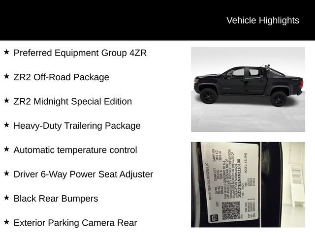 Certified 2022 Chevrolet Colorado ZR2 w/ ZR2 Midnight Special Edition AWD/4WD image 27