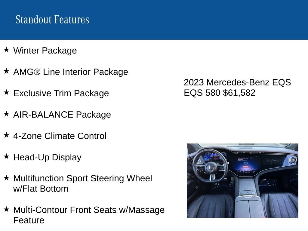 Certified 2023 Mercedes-Benz EQS 580 4MATIC Sedan image 9